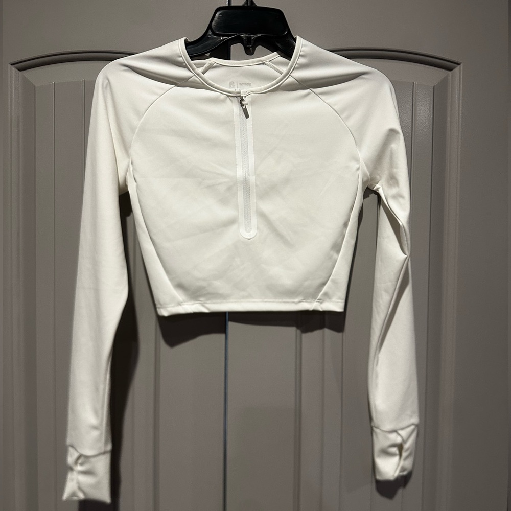 Buff Bunny white long sleeve crop